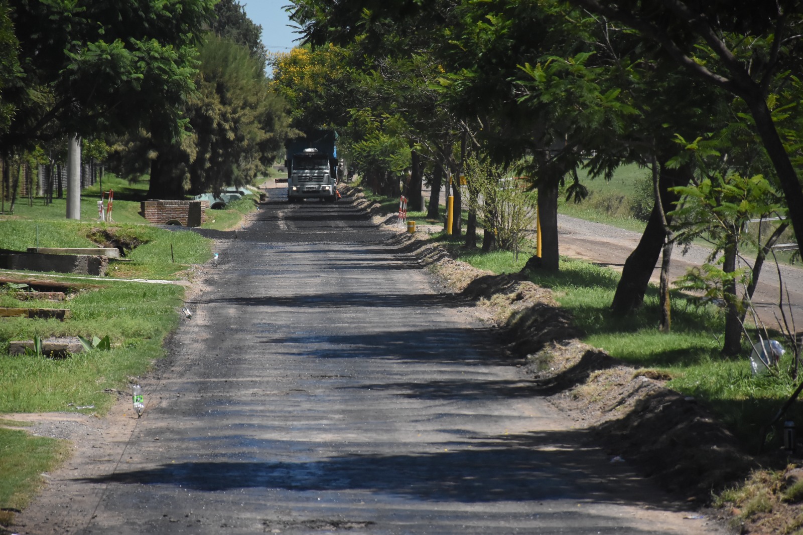 Funes: pavimentan estratégica vía de escape a la ruta y a Pedro Ríos